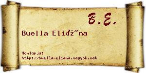 Buella Eliána névjegykártya